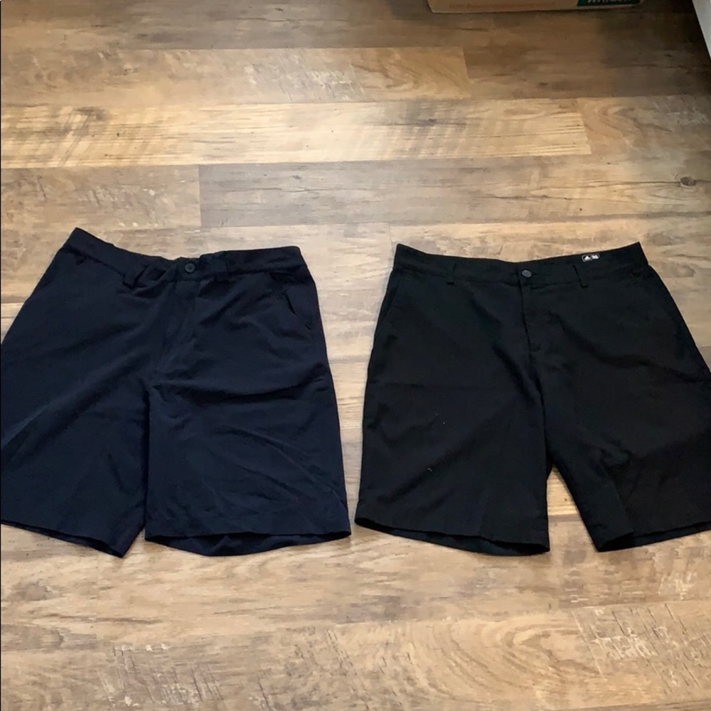 2 Men’s Black Golf Shorts Sz 36